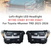 Left+Right LED Headlight 81140-35681 81140-35661 For Toyota 4Runner TRD 25-2026