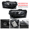 Left+Right Full LED Projector Headlight For Jeep Wagoneer 2022-2025 Black