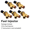 5Pcs Fuel Injector For Volvo S70 V70 2.4L L5 1999 9125821 195500-3460