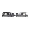 2PCS Black Front Bumper Foglight Grille Grill Fit Audi A4 S4 B9 2016-2019
