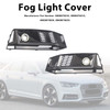 2PCS Black Front Bumper Foglight Grille Grill Fit Audi A4 S4 B9 2016-2019