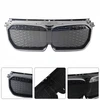 Black Chrome Front Bumper Grill Grille Fit BMW iX1 U11 2023-2025 W/LED Light