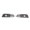 2PCS Car Front Bumper Fog Light Grille For Audi A6 C7 S-Line 2012-2014 W/LED