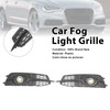 2PCS Car Front Bumper Fog Light Grille For Audi A6 C7 S-Line 2012-2014 W/LED