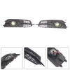 2PCS Car Front Bumper Fog Light Grille For Audi A6 C7 S-Line 2012-2014 W/LED