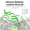 Silicone Radiator coolant Hose kit For Kawasaki Ninja 636 ZX-6R 09-26 Green