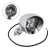 Motorcycle Beam Headlight Fog Lamp Custom Chrome Fits For Racer Bobber Chopper