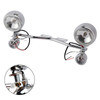 Motorcycle Beam Fog Lamp Custom Chrome W/ Bracket Fits For Racer Bobber Chopper