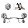 Motorcycle Beam Fog Lamp Custom Chrome W/ Bracket Fits For Racer Bobber Chopper