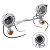 Motorcycle Beam Fog Lamp Custom Chrome W/ Bracket Fits For Racer Bobber Chopper