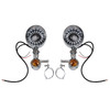 Motorcycle Beam Fog Lamp Custom Chrome W/ Bracket Fits For Racer Bobber Chopper