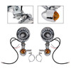 Motorcycle Beam Fog Lamp Custom Chrome W/ Bracket Fits For Racer Bobber Chopper