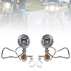 Motorcycle Beam Fog Lamp Custom Chrome W/ Bracket Fits For Racer Bobber Chopper