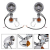 Motorcycle Beam Fog Lamp Custom Chrome W/ Bracket Fits For Racer Bobber Chopper
