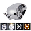 40W 5.75" Beam Headlight Fog Lamp Custom 4000Lm Chrome Fits For Racer Bobber