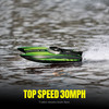 2.4Ghz Mini Remote Control Boat For Water Pool Lake Water Toy 2 Batteries Green