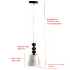 1-light 6.9" Natural Capiz Seashell Pendant Light