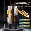 1M Data Cable 4-in-1 PD65W Multi-Function Type-C Charging Cable Fast Charger Cable for iPhone/Samsung/Android Phones