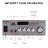 800W  2.1CH Bluetooth Stereo Hifi Car Home Audio Car Amplifier AMP Sound Speaker