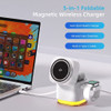 5 in 1 Charging Station for Apple Mag-Safe for iPhone Charger Qi2 Wireless Charger Stand Built-in Type-C 30W Fast Charging Retractable Cable for iPhone 17 16 15 14 13 12 Series Apple Watch AirPods