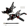 Racing Adjustable Rearsets Foot Pegs Black For Suzuki GSXR1000 GSX-R1000 07-08