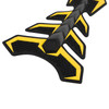 3D Rubber Universal Motorcycle Fuel Gas Tank Pad Protector Decal Sticker Yellow