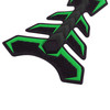 3D Rubber Universal Motorcycle Fuel Gas Tank Pad Protector Decal Sticker Green