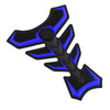 3D Rubber Universal Motorcycle Fuel Gas Tank Pad Protector Decal Sticker Blue