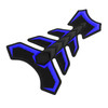 3D Rubber Universal Motorcycle Fuel Gas Tank Pad Protector Decal Sticker Blue