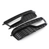 Pair Front Fog Lamp Black Trim Grills Grill Fit AUDI A5 S-Line S5 2013-2016