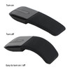 2.4GHz Foldable Arc Touch Wireless Mouse Optical Mice With USB Receiver Black