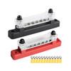 2pcs 6 Way 48V 150A Bus Bar Power Distribution 12xTerminals Block For Car Marine