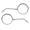 Pair Chrome Motorcycle Mirrors - Long & Short Stem 10mm For Kawasaki Z1 Z2 Style