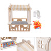 Kid Plastic Outdoor Playhouse With Light Strip And Building Blocks Toddler Toy