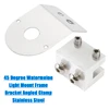 45 Degree Watermelon Light Mount Frame Bracket Angled Clamp Stainless Steel
