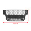 RS5 Style Hood Henycomb Sport mesh Grill Grille Fit AUDI A5 S5 B8 2008-2012