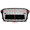 RS4 Style Mesh Front Bumper Grille Grill Fit Audi A4 S4 2013-2016 Gloss Black