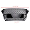 RS4 Style Front Bumper Grille Grill Fit Audi A4 S4 B8.5 2013-2016 w/ Quattro