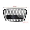 RS5 Style Honeycomb Mesh Front Bumper Grille Grill Fit Audi A5 S5 B8.5 2013-2016