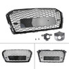 RS4 Style Honeycomb Mesh Hex Grille Grill Fit Audi A4/S4 B9 2017-2019 Black