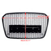 RS6 Style Honeycomb Front Bumper Grille Grill Fit Audi A6 C7 S6 2012-2015