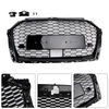 RS3 Style Honeycomb Front Grille Grill Fit Audi A3 S3 2017-2019 W/ACC Black