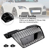 RS Style Front Honeycomb Grill Grille Fit Audi TT TTS 2006-2014 Gloss Black