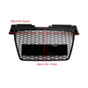 RS Style Front Honeycomb Grill Grille Fit Audi TT TTS 2006-2014 Gloss Black