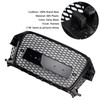 RSQ3 Style Front Honeycomb Mesh Grille Fit Audi Q3 2011-2015 Gloss Black