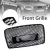 RS8 Style Front Bumper Grille Honeycomb Grill Fit Audi A8 S8 2015-2017 Black