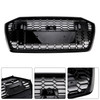 RS6 Style Honeycomb Mesh Front Grille Grill Fit Audi A6 S6 2019-2026 W/ACC