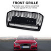 RS6 Style Honeycomb Mesh Front Grill Grille Fit Audi A6 S6 C7 2016-2018 Black