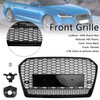 RS6 Style Honeycomb Mesh Front Grille Grill Fit Audi A6 S6 C7 2016-2018 Black