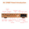 2000W 5CH Power Amplifier Amplificador HiFi Stereo AV Surround Amplifier SD FM